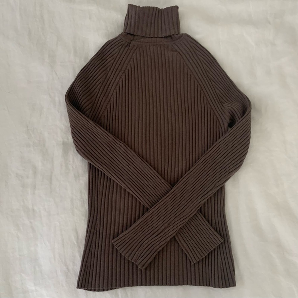 Wolford Merino Wool Turtleneck Ribbed Sweater - Picture 2 of 13